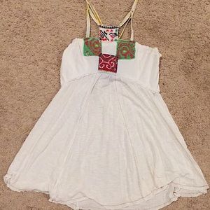 white Free people tank top